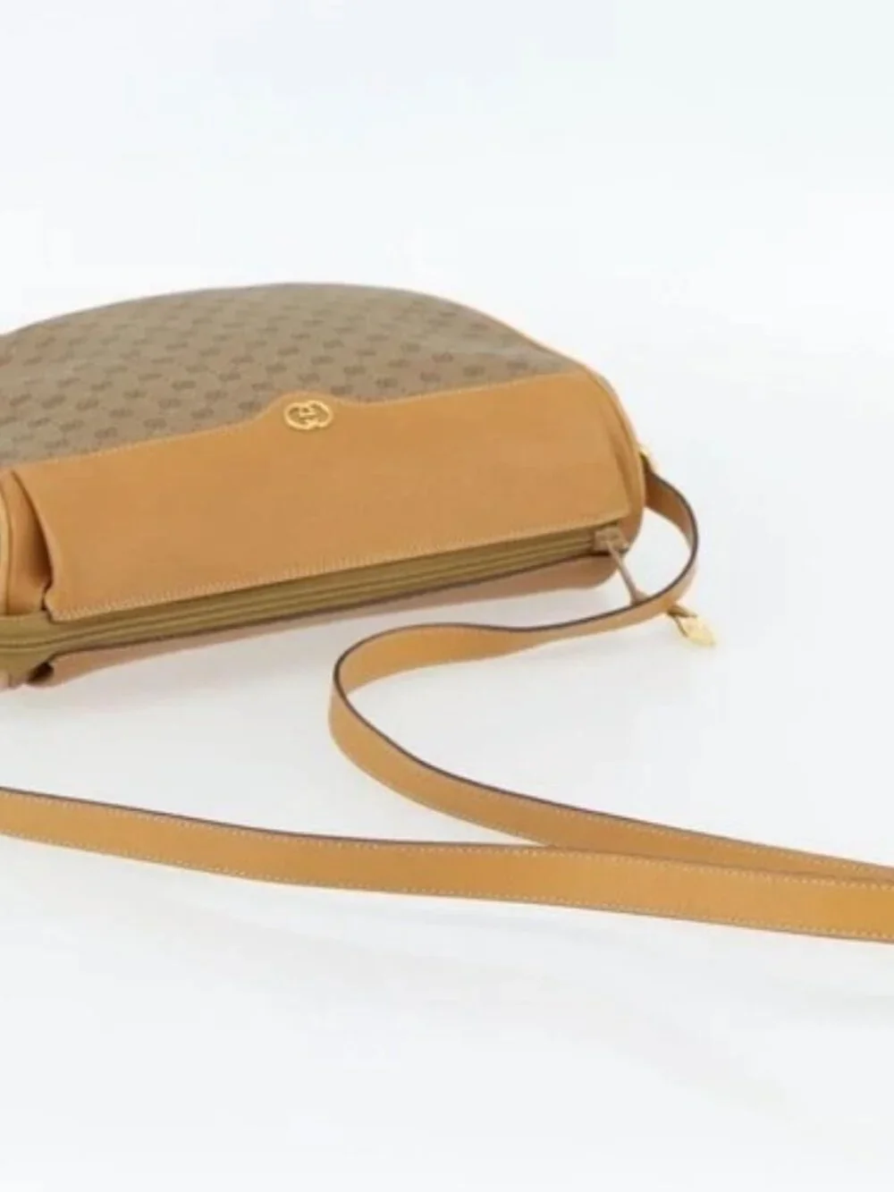 GUCCI Micro GG Supreme Shoulder Bag PVC Beige Gold 001 115 4001 Auth 182404 - Picture 6 of 16